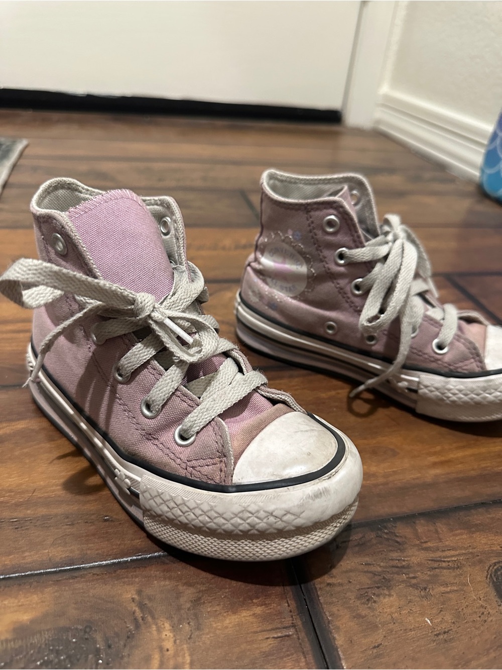 Kids High-Top flower converse Sneakers in Dusty Pink